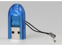 Картридер Smartbuy 710, USB 2.0 - MicroSD, голубой (SBR-710-B)