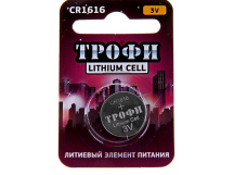 Батарейка ТРОФИ CR1616  BL1 (10/240/38400)