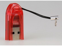 Картридер Smartbuy 710, USB 2.0 - MicroSD, красный (SBR-710-R)