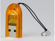 Картридер Smartbuy 710, USB 2.0 - MicroSD, оранжевый (SBR-710-O)