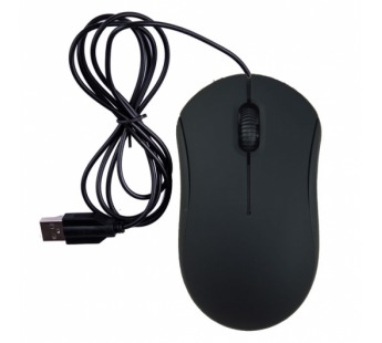 Мышь оптическая RITMIX ROM-111 черная, USB. Разрешение: 800 dpi. Кнопок: 2 + колес кнопка.#53660