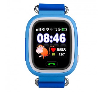 Часы наручные с GPS трекером и функцией телефона Q90 (синий)#128339