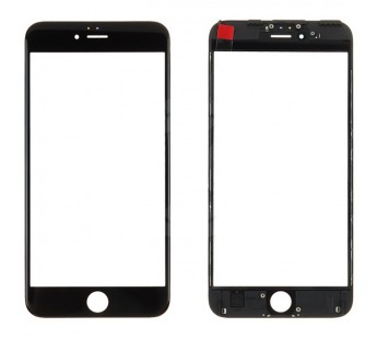 Стекло для переклейки iPhone 6S Plus в рамке + OCA (черный)#353794