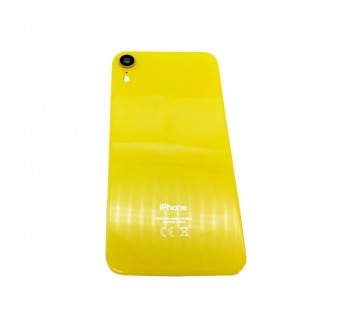 Задняя крышка iPhone XR (стекло) Желтый + стекло камеры#1618290