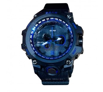 Часы наручные SBAO мужские с силиконовым ремешком (black/blue) (8049)#1601678