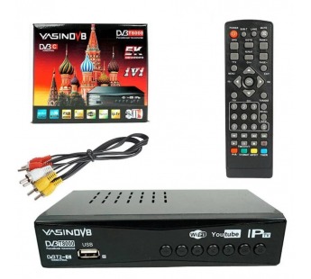 Цифровая ТВ приставка YASIN DVB T8000 DVB-T/T2 металл черный#1850428