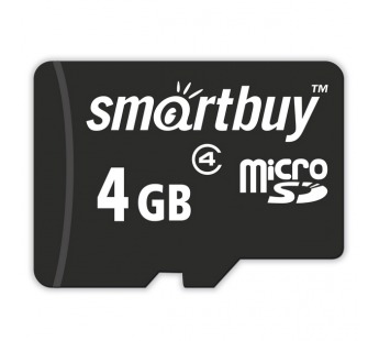 Карта памяти 4Gb MicroSD SmartBuy, шт#1757833