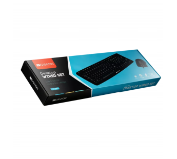 Комплект USB CANYON CNE-CSET1 клавиатура 107 клавиш + мышь 1000 dpi длина 1.8м черный [03.08], шт#1904822