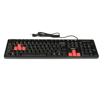 Dialog - клавиатура, USB, черная c красными игровыми клавишами#1914398