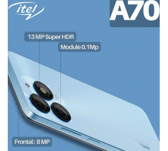 Смартфон Itel A70 4Gb/256Gb Azure Blue (6,6"/13МП/NFC/4G/5000mAh)#1967339