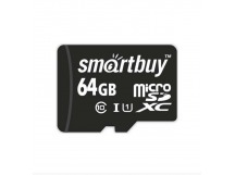 Карта памяти MicroSD 64GB Smart Buy Сlass 10 UHS-I без адаптера