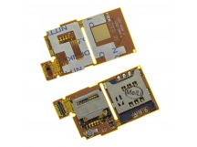 Коннектор SIM+MMC для SonyEricsson W350 на шлейфе