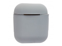 Чехол - силиконовый, тонкий для кейса Apple AirPods/AirPods 2 (grey)