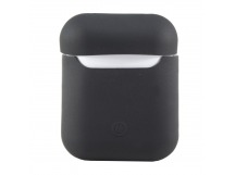 Чехол - Soft touch для кейса Apple AirPods 2 (black)
