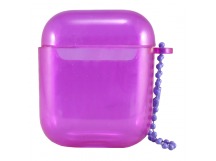 Чехол - прозрачный для кейса Apple AirPods (purple)