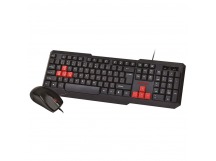                     Проводной мультимедийный комплект клавиатура+мышь Smartbuy 230346 ONE черно-красный