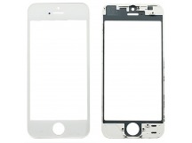 Стекло iPhone 5 + рамка + OCA белое Оригинал
