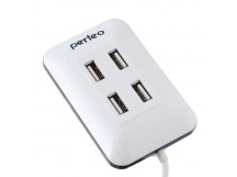 Хаб  USB Perfeo 4 Port, (PF-VI-H028 White) белый