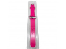 Ремешок для Apple Watch 38/40/41 mm №62 силиконовый Светлячек Розовый (Размер ML)