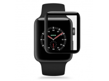 Защитная пленка "Полное покрытие" для Apple Watch/2/3 (38 мм) Черная ( силикон )