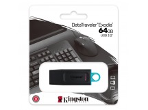 USB-флеш (USB 3.2) 64GB Kingston DataTraveler Exodia Черный