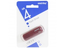 Флеш-накопитель USB 4GB Smart Buy Clue бордовый