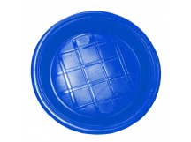 Тарелка пластиковая десертная D205мм (50шт) ПП синяя 1/50/2000шт