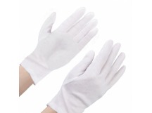 Перчатки для официантов M (1 пара) белые хлопковые 1/5/240шт