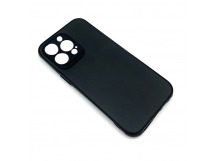Чехол iPhone 13 Pro Кожа Черный