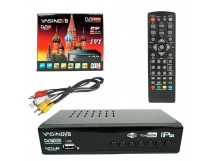 Цифровая ТВ приставка YASIN DVB T8000 DVB-T/T2 металл черный