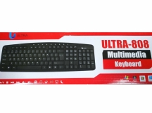 Клавиатура проводная Ultra 808 USB с доп. кнопками (черный)
