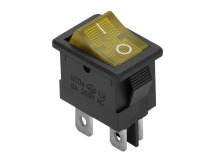 Переключатель с подсветкой SC-768, 4 контакта 6А 220B (жёлтый светодиод)