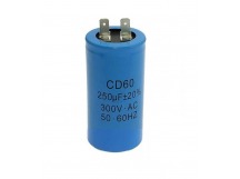 Конденсатор CD60 250mkF-300V ±5% 50Hz, 50x100мм, две клеммы 5,0мм (SAIFU)