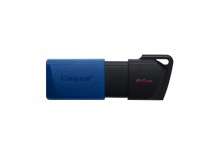 Флеш-накопитель USB 3.2 64GB Kingston DataTravele Exodia M чёрный/синий