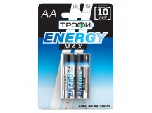 Батарейка AA Трофи LR6 ENERGY MAX  Alkaline (2-BL) (40/320) (14292)