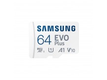Карта флэш-памяти MicroSD 64 Гб Samsung +SD адаптер (class 10) UHS-1 U3+ Evo Plus (до130 MB/(211976)