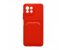 Чехол с кармашком и цветными кнопками для Xiaomi 11 Lite (010) красный