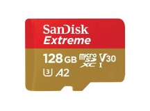 Карта флэш-памяти MicroSD 128 Гб SanDisk Extreme A2 UHS-I U3 без адаптера (190/90 Mb/s) (red(213045)