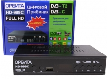 Цифровая ТВ приставка DVB-T2 Орбита T999 С + HD плеер