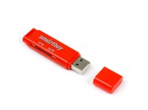 Картридер Smartbuy SD/microSD, красный (SBR-715-R)