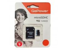 Карта памяти MicroSD 128GB GoPower Class10 UHS-I (U3) 90 МБ/сек V30 с адаптером