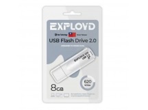 Флэш накопитель USB 8 Гб Exployd 620 (white) (222584)