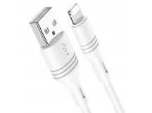 Кабель USB - Apple lightning Borofone BX43 CoolJoy (повр. уп) 100см 2,4A  (white) (223395)