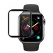 Защитная пленка "Полное покрытие" для Apple Watch 4/5/6 (44 мм) Черная ( силикон )#446092