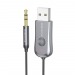 Bluetooth - адаптер BOROFONE BC44 (AUX 3.5-USB) с микрофоном, серый#1848315