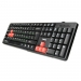 Dialog - клавиатура, USB, черная c красными игровыми клавишами#1914397